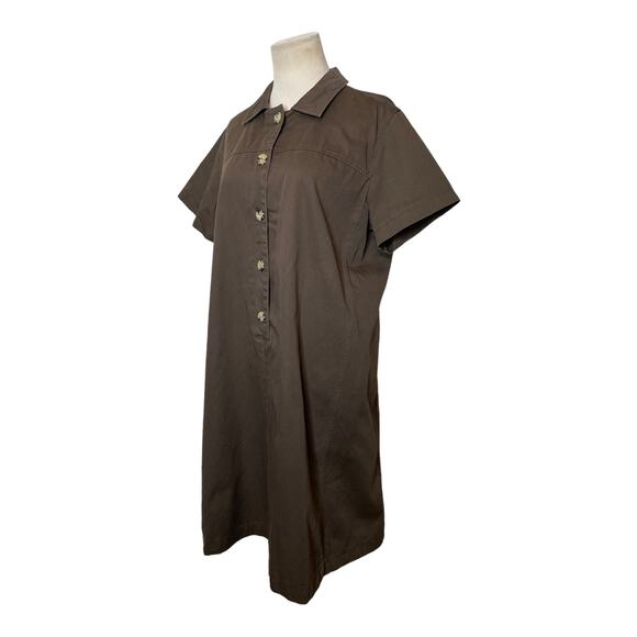Harve Benard short sleeves front half button mini shirt dress size Large - Picture 4 of 7